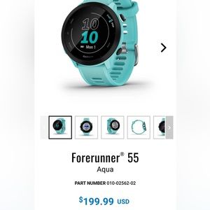 NEW IN BOX - Garmin Forerunner® 55, Aqua